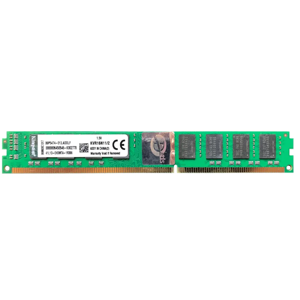 رم دسکتاپ کینگستون DDR3 تک کاناله 1600 مگاهرتز CL11 مدل KVR ظرفیت 2 گیگابایت