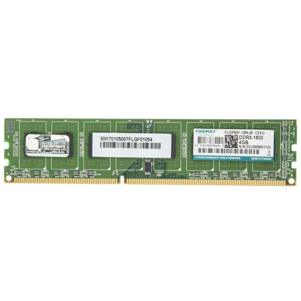 رم دسکتاپ DDR3 تک کاناله 1600 مگاهرتز کینگ مکس ظرفیت 4 گیگابایت