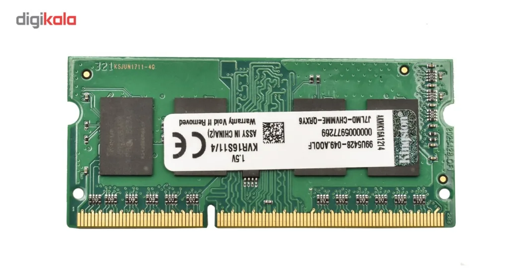رم لپ تاپ کینگستون مدلDDR3 1600S MHz CL11 ظرفیت 4 گیگابایت