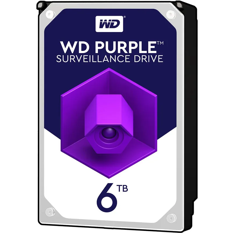 هارد دیسک اینترنال وسترن دیجیتال با رابط SATA 3.0 مدل WD 6TB Purple 256MB SATA 6Gb/s ظرفیت 6 ترابایت