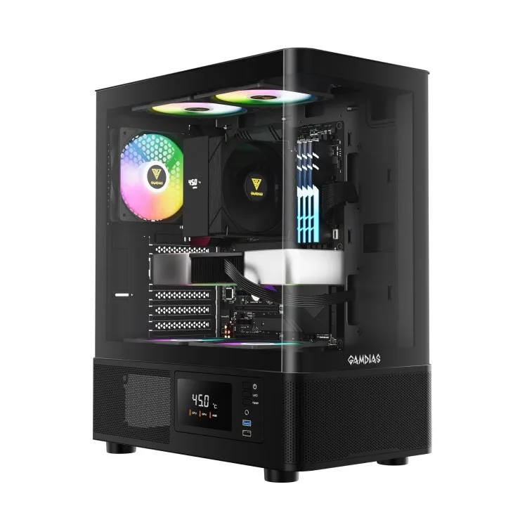 کیس کامپیوتر گیمینگ گیم دیاس مدل ATLAS E2 CG BK