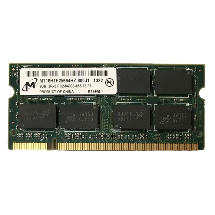 رم کامپیوتر DDR2 دو کاناله 800 مگاهرتز CL6 میکرون مدل MT16HTF25664HZ-800J1 ظرفیت 2 گیگابایت