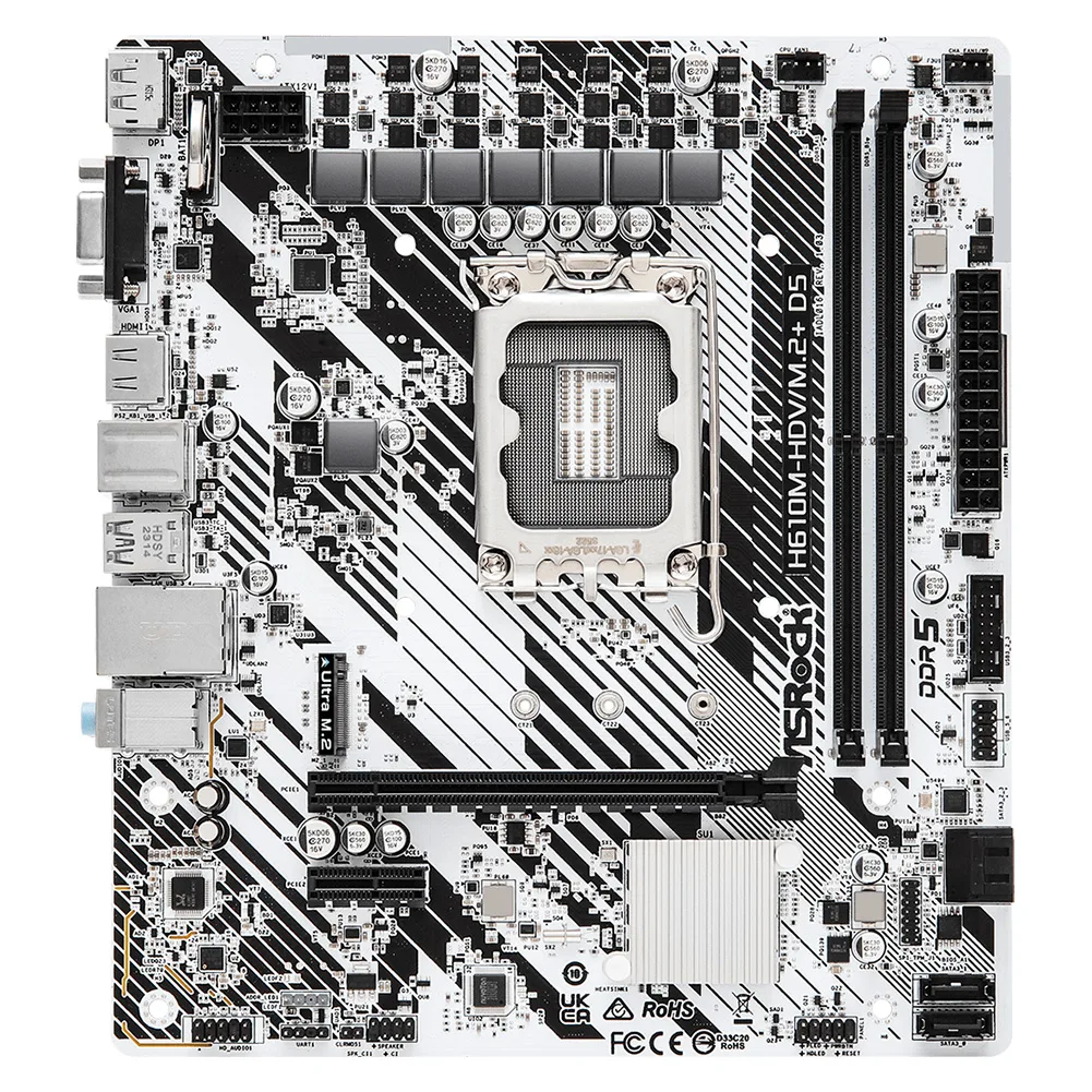 مادربرد ازراک مدل H610M-HDV/M.2 Plus D5