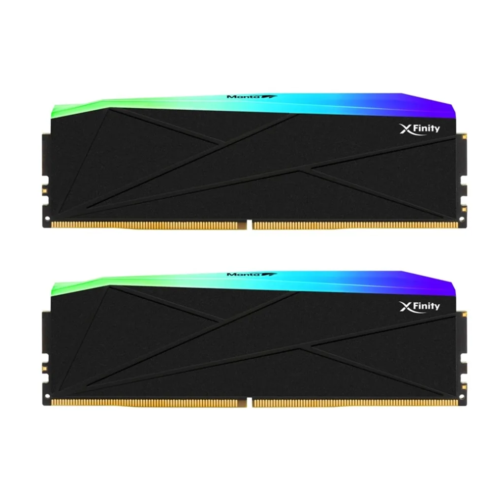 رم دسکتاپ DDR5 دو کاناله 6000 مگاهرتز CL36 وی کالر مدل Manta XFinity RGB ظرفیت 32 گیگابایت
