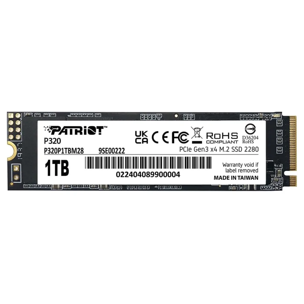 اس اس دی اینترنال PCIe Gen3 x4 پتریوت مدل P320 ظرفیت 1 ترابایت