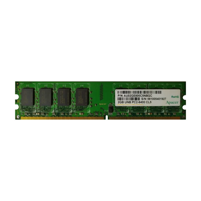رم دسکتاپ DDR2 تک کاناله 800 مگاهرتز اپیسر مدل AU02GE800C5NBGC ظرفیت 2 گیگابایت