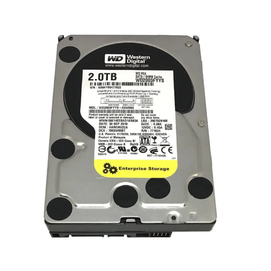 هارددیسک اینترنال وسترن دیجیتال مدل Black WD2003FYYS ظرفیت 2 ترابایت
