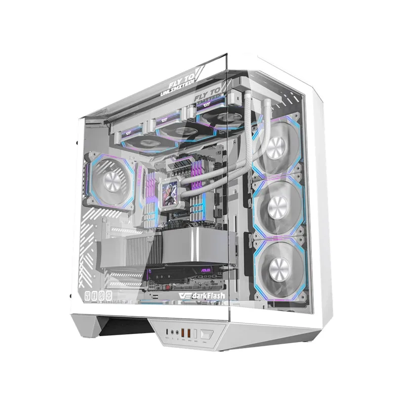 کیس کامپیوتر گیمینگ دارک فلش مدل DY470 WH