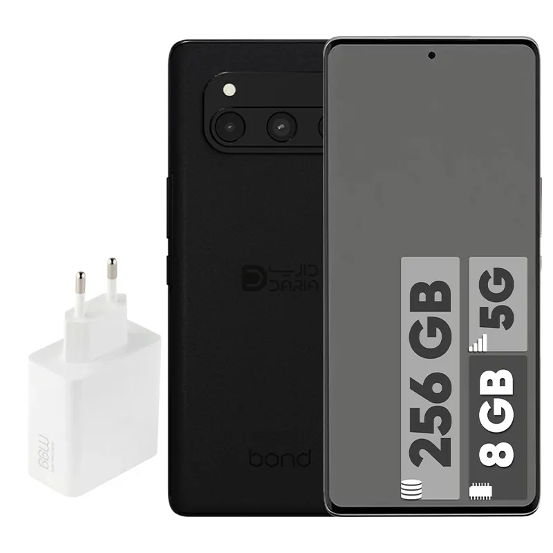 گوشی موبایل داریا مدل bond 5G دو سیم کارت ظرفیت 256 گیگابایت و رم 8 گیگابایت به همراه شارژر