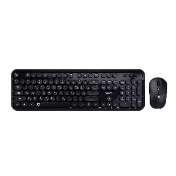 کیبورد و ماوس بی سیم بیاند مدل BMK-8101RF سوئیچ ممبران، Full-Size