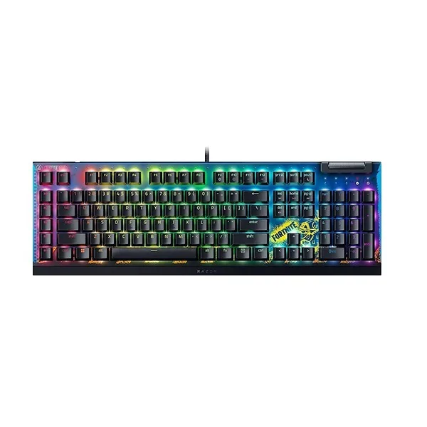 کیبورد گیمینگ ریزر مدل BlackWidow V4 X Fortnite Edition