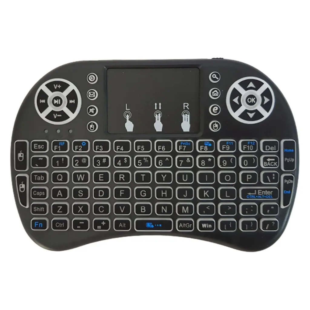 مینی کیبورد بی سیم کد 1020001125، سوییچ ممبران، Portable، نورپردازی LED RGB
