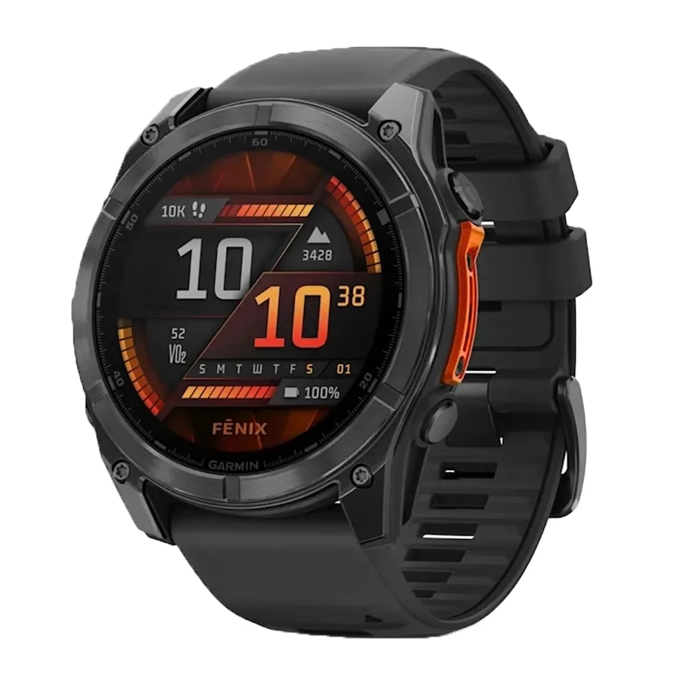 ساعت هوشمند 47 میلی‌متری گارمین مدل Fenix 8 Amoled با بند سیلیکونی