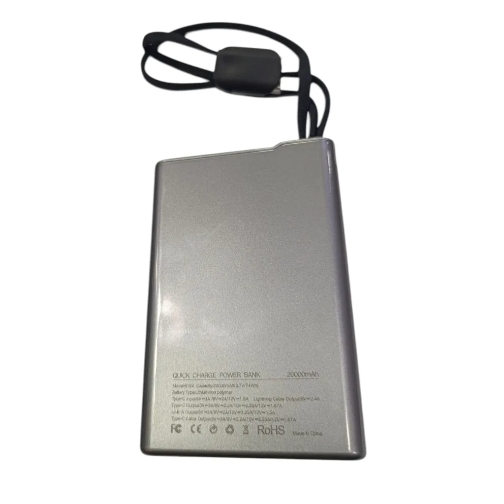 پاوربانک 22.5 وات گجبی مدل R15V ظرفیت 20000 میلی‌آمپرساعت