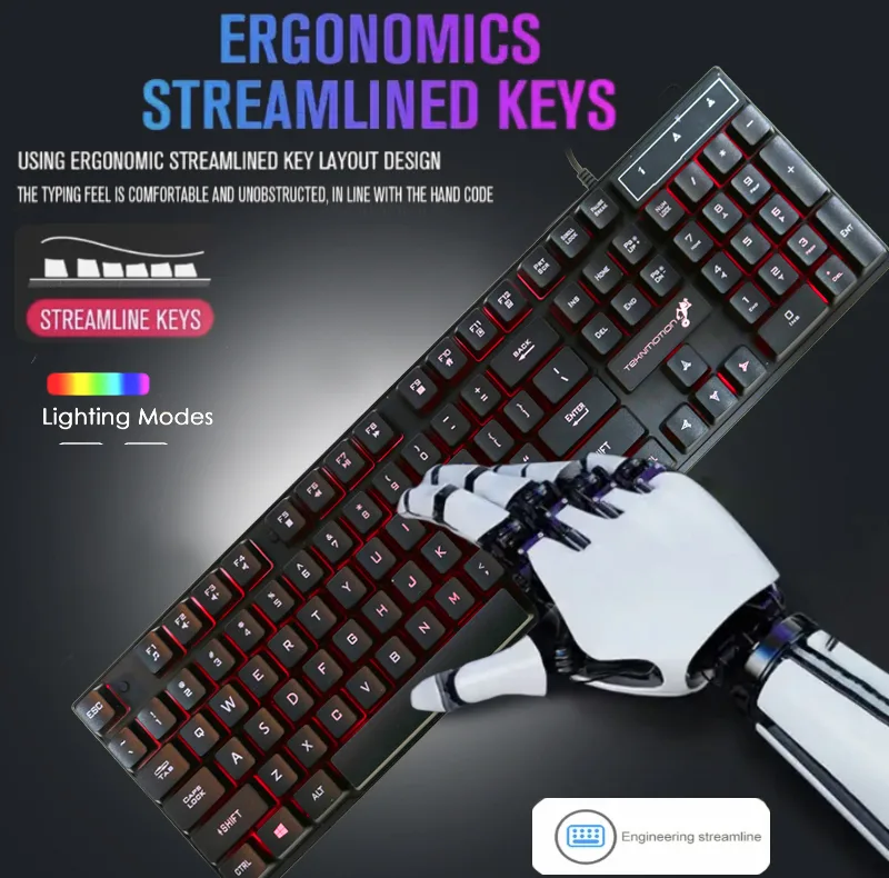 ست گیمینگ تکنو میشن مدل BUNDLE_4_IN_1_BACKLIT