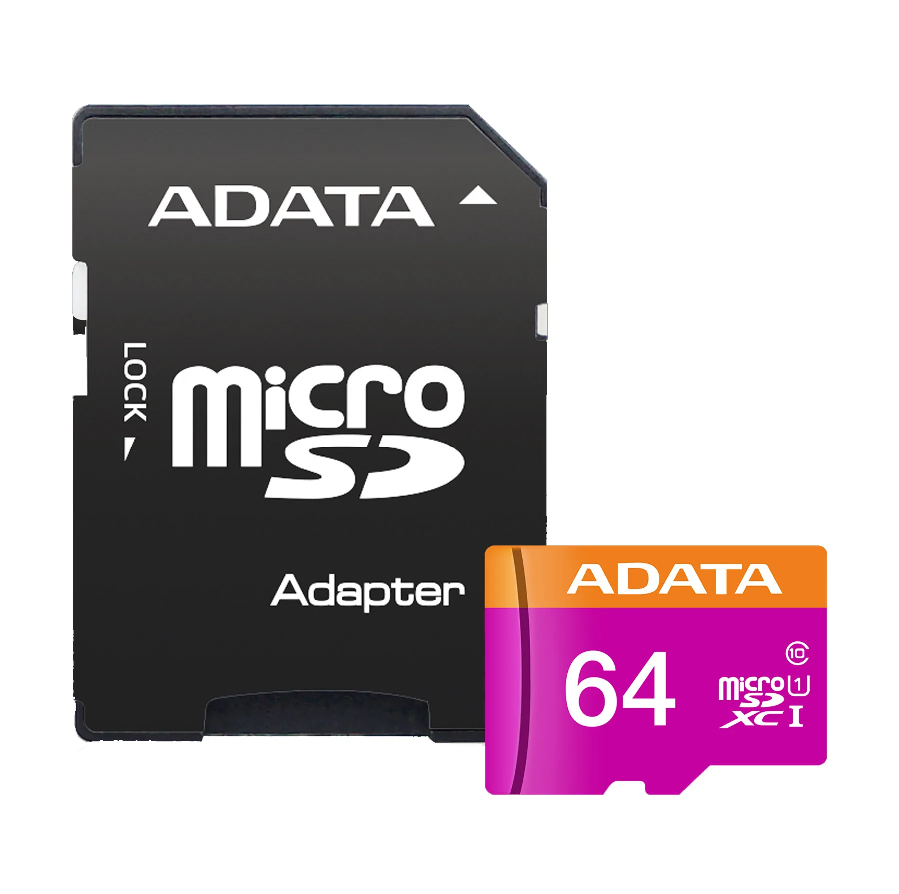 کارت حافظه‌ microSDXC ای دیتا مدل Premier کلاس 10 استاندارد UHS-I U1 سرعت 80MBps ظرفیت 64 گیگابایت به همراه آداپتور SD