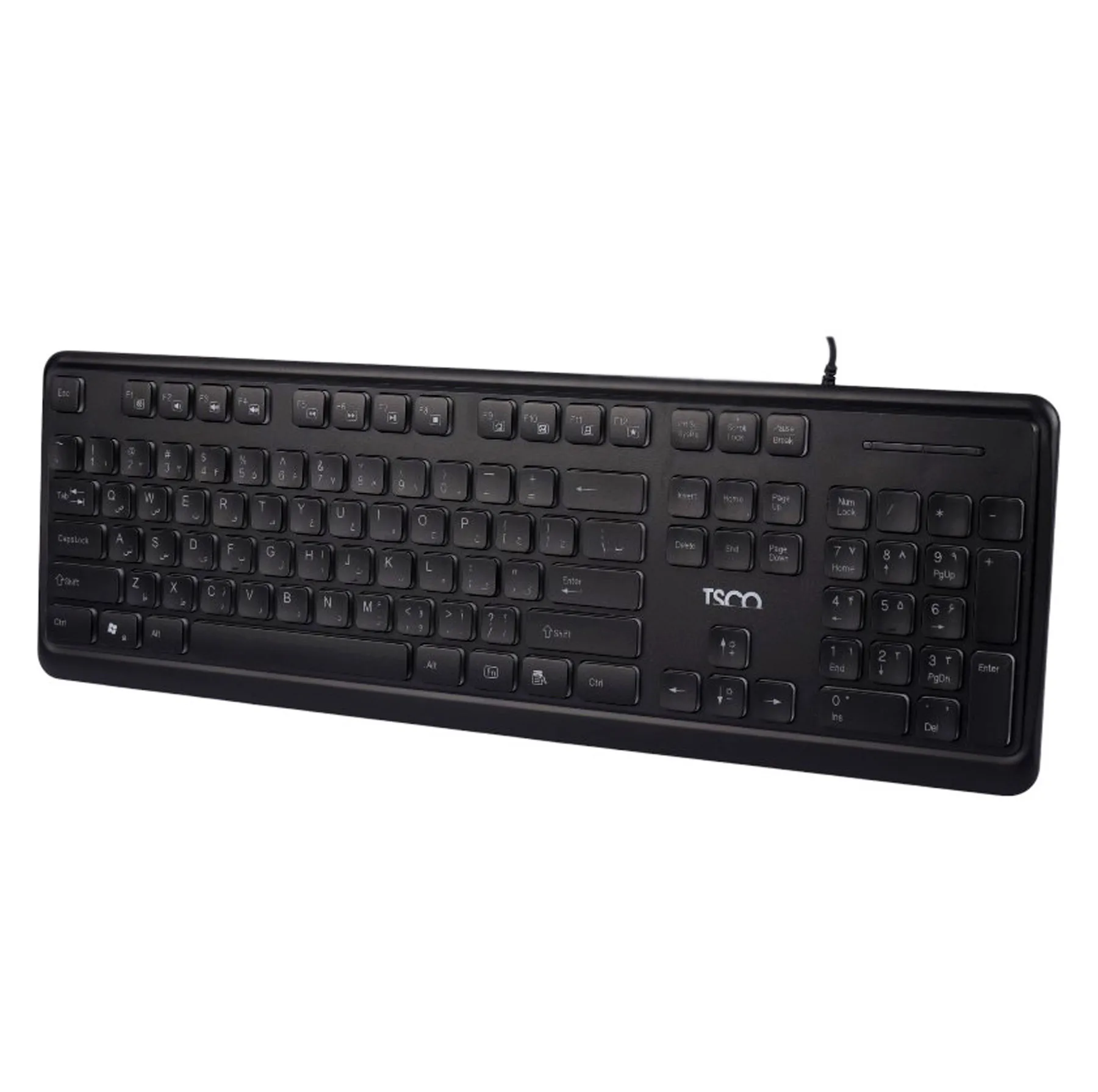 کیبورد تسکو مدل TK 8046،سوییچ ممبران، Full-size، نورپردازی RGB