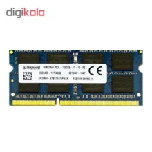 رم لپ‌تاپ کینگستون DDR3، ظرفیت 8 گیگابایت مدل PC3L 12800S فرکانس 1600 مگاهرتز تک ماژول