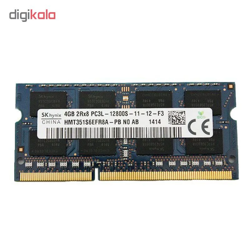 رم لپ تاپ DDR3L تک کاناله 1600مگاهرتز اس کی هاینیکس مدل HMT351S6EFR8A ظرفیت 4 گیگابایت