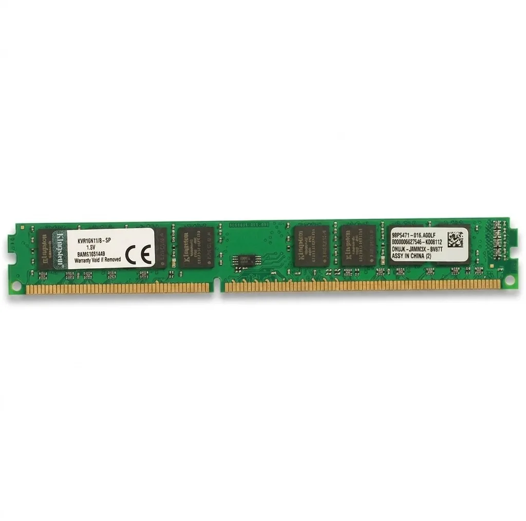 رم دسکتاپ DDR3 کینگستون مدل KVR16N11/8 ظرفیت 8 گیگابایت، فرکانس 1600 مگاهرتز، PC3-12800، تک‌کاناله از نوع DIMM