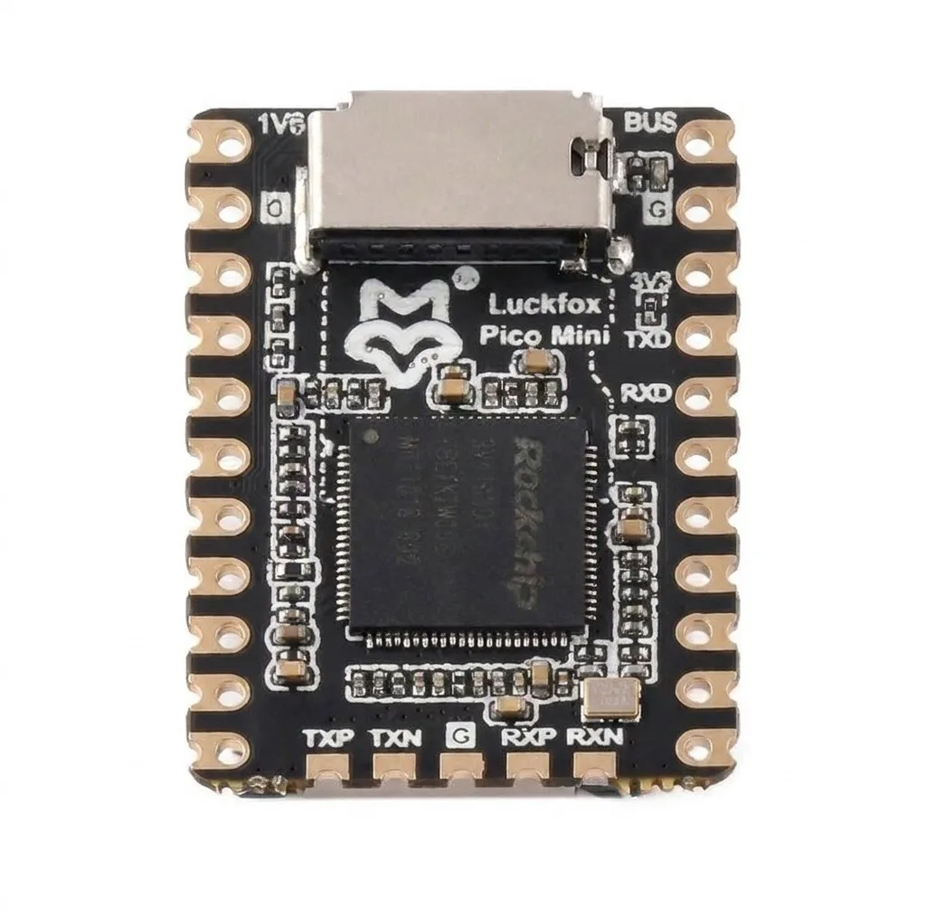 کامپیوتر کوچک مدل LuckFox Pico Mini a با پردازنده Cortex RV1103 حافظه بدون حافظه داخلی با ظرفیت بدون حافظه داخلی رم DDR2 با ظرفیت 64 مگابایت پردازنده گرافیکی Rockchip