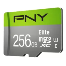 کارت حافظه microSDXC پی ان وای مدل PNY Elite A1 V10 U1 C10 سرعت 100MBs ظرفیت 256 گیگابایت به همراه آداپتور SD