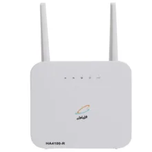 مودم روتر 4G سیم‌کارت‌خور همراه اول فول باند مدل HA4100، دوآنتنه، با سرعت انتقال تا 300MB بر ثانیه، پشتیبانی از SMS، اتصال بی‌سیم و باسیم، تا 30 کاربر و همراه با بسته 70 گیگ اینترنت یکساله