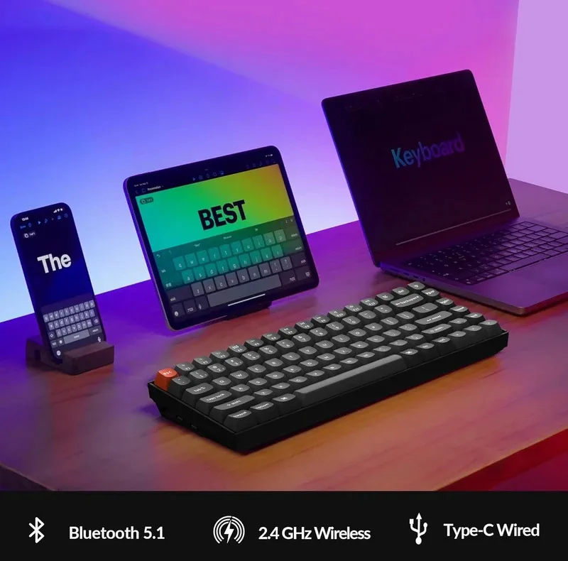 کیبورد مخصوص بازی کیکورن مدل K2 Max RGB Red Switch Hot Swap