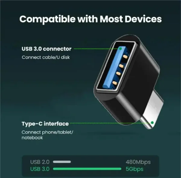 مبدل OTG USB به USB_C مدل BZA003