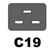 کابل برق 3 پین سرور منبع تغذیه بافو مدل EU-C19 3Cx1.5MM طول 2 متر