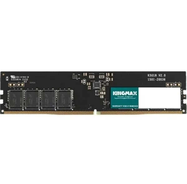 رم کامپیوتر کینگ‌مکس DDR5 تک کاناله 8 گیگابایت 4800 مگاهرتز U-DIMM با تایمینگ 40 و مصرف توان بهینه