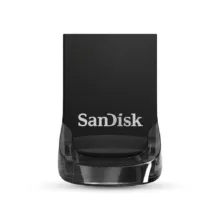 فلش مموری 64GB سن دیسک Ultra Fit با رابط USB 3.1، سرعت خواندن تا 130MB/s، اندازه بسیار کوچک و گیره اتصال بند آویز