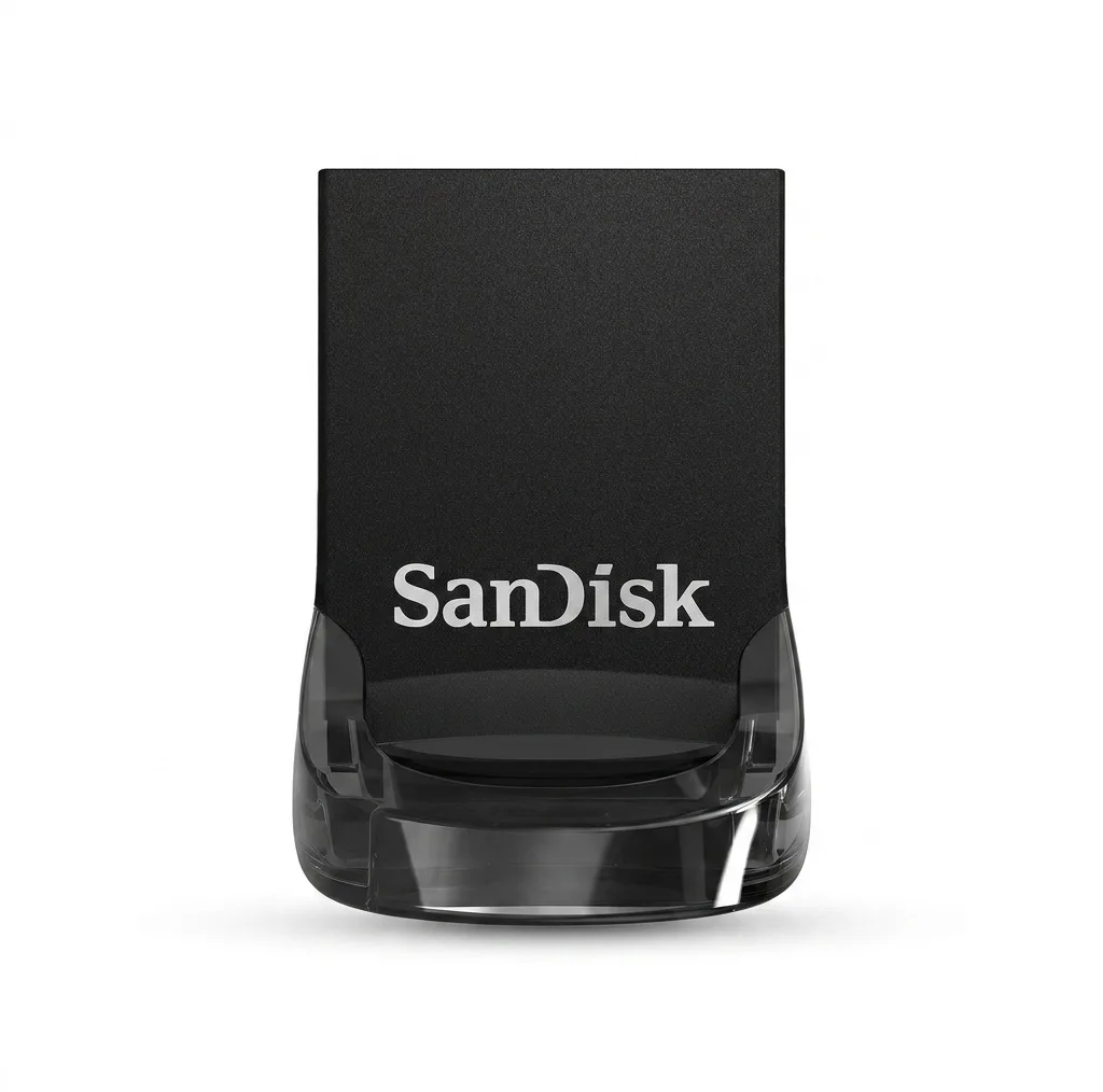 فلش مموری 64GB سن دیسک Ultra Fit با رابط USB 3.1، سرعت خواندن تا 130MB/s، اندازه بسیار کوچک و گیره اتصال بند آویز