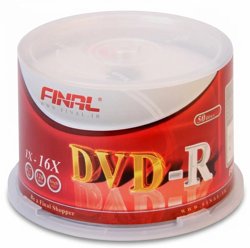 دی وی دی خام فینال مدل DVD-R بسته 50 عددی