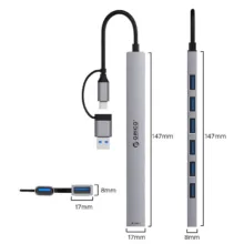 هاب 7 پورت USB اوریکو مدل YSA2-U3
