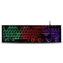 کیبورد بیاند مدل BK-7120 RGB، سوئیچ ممبران، Full-Size، نورپردازی LED RGB