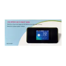 مودم همراه 4G یوکیو مدل Speed Wifi Next W06 با صفحه نمایش 2.4 اینچی تاچ اسکرین، باتری 3000 میلی‌آمپری با شارژدهی 7 ساعت، پشتیبانی همزمان 16 کاربر، اتصال از طریق سیمکارت و کابل Type-C، سازگار با ویندوز و مک او اس