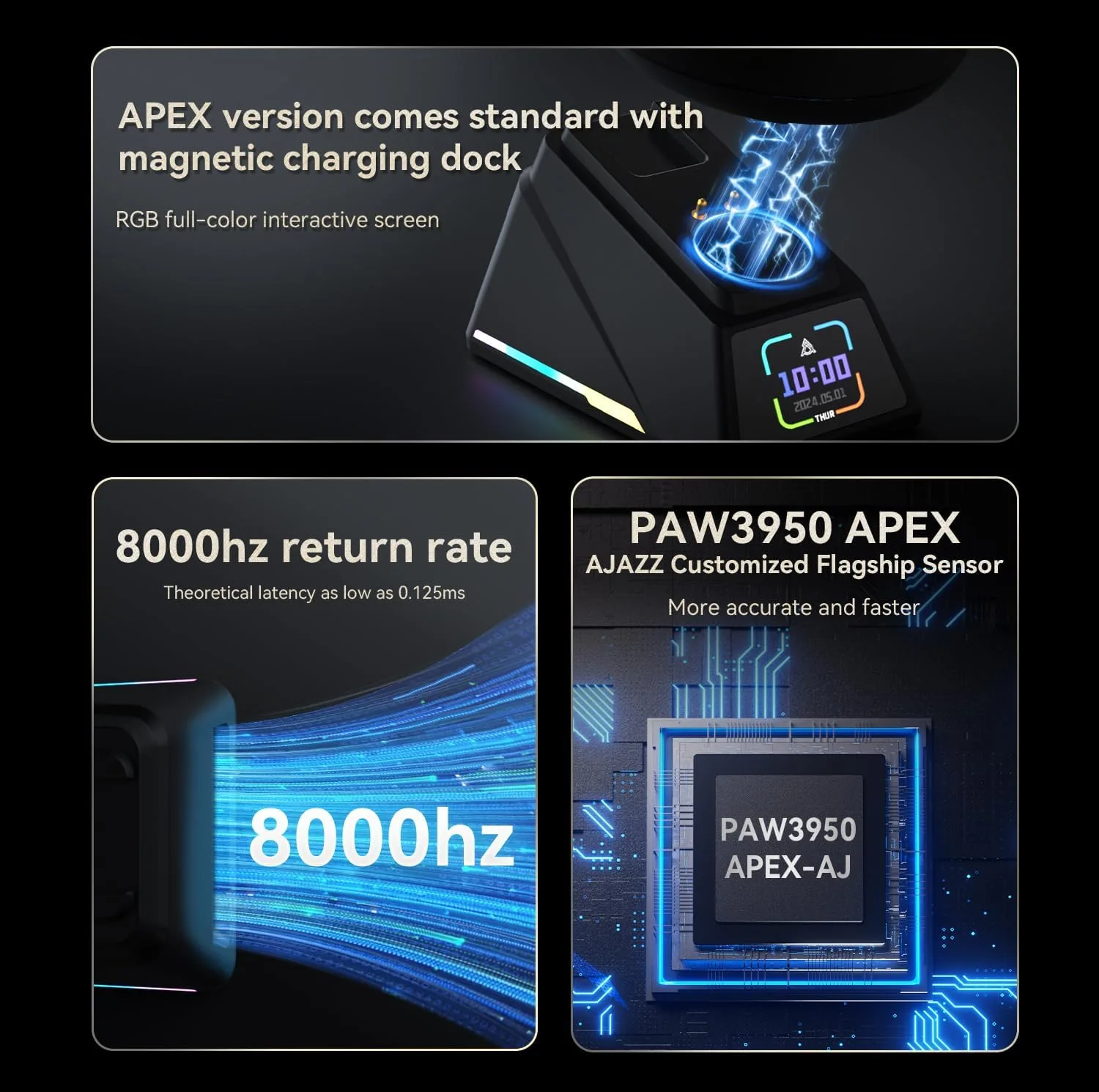 ماوس بی سیم گیمینگ آجز مدل AJ179 Apex