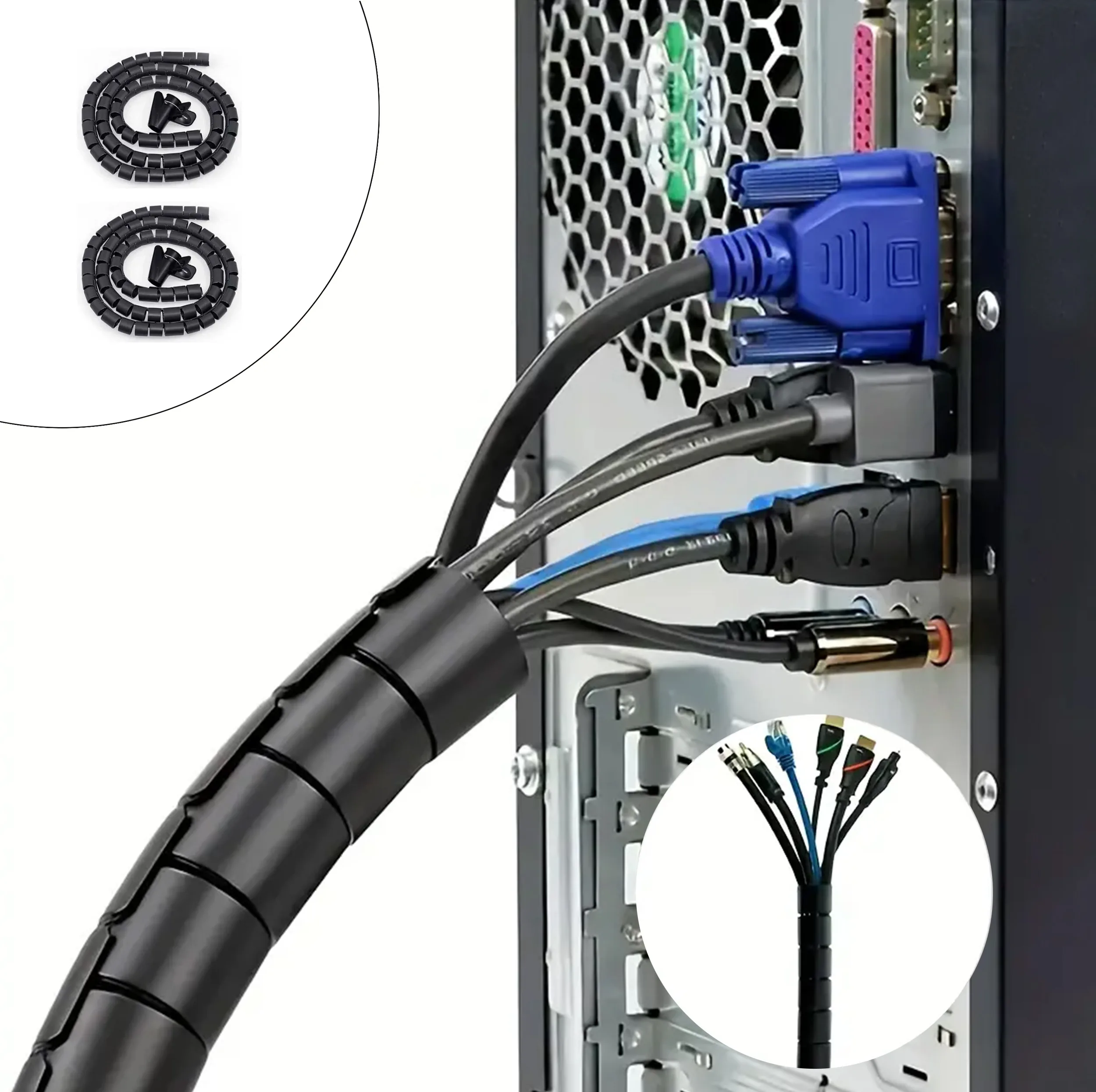 نظم دهنده سیم و کابل سیم جم مدل Cable Organizer بسته 2 عددی