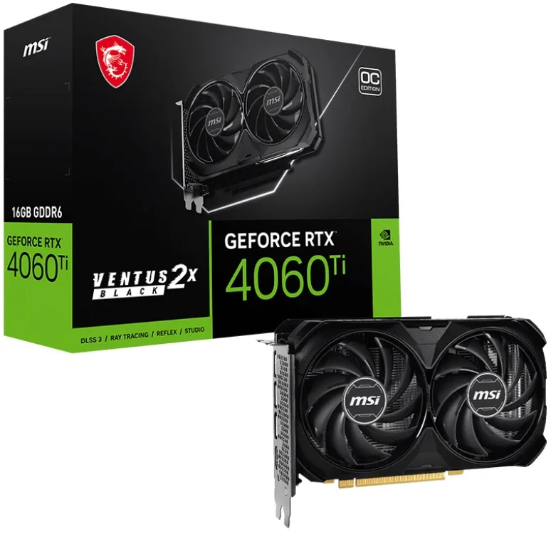 کارت گرافیک ام اس آی مدل GeForce RTX™ 4060 Ti VENTUS 2X BLACK 16G OC