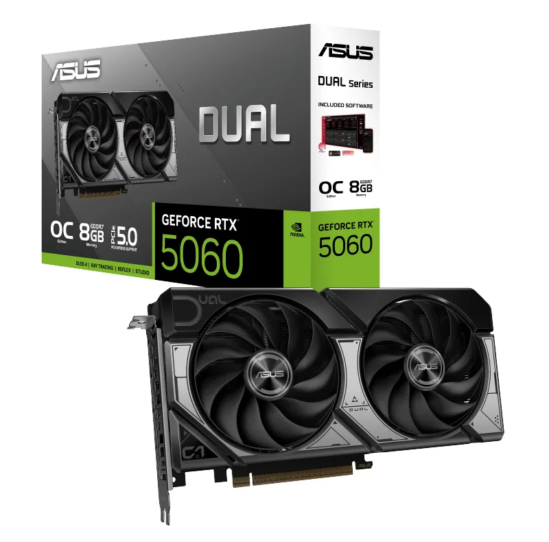 کارت گرافیک مبتنی بر NVIDIA ایسوس مدل Dual RTX 5060 OC 8GB