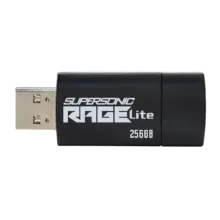 فلش مموری پتریوت مدل Patriot RAGE LITE ظرفیت 256 گیگابایت USB 3.2 Gen 1 با سرعت خواندن 120 مگابایت بر ثانیه، مقاوم در برابر آب، ضربه، شوک، لرزش و گرد و غبار، طراحی کشویی محافظ پورت
