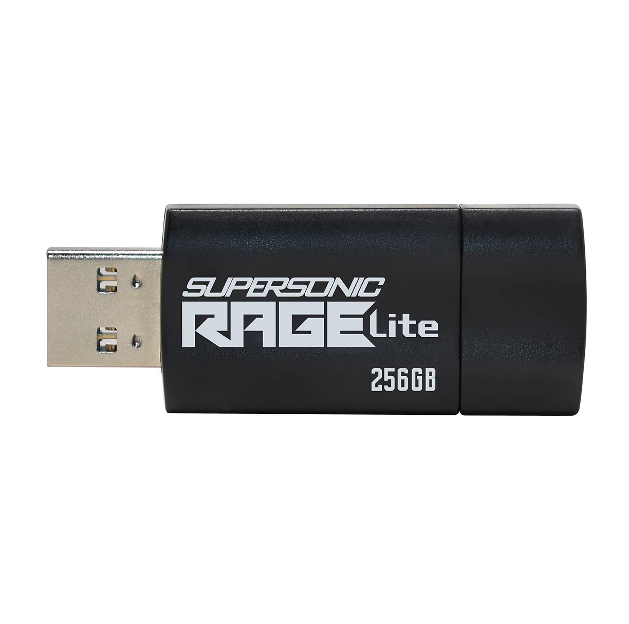 فلش مموری پتریوت مدل Patriot RAGE LITE ظرفیت 256 گیگابایت USB 3.2 Gen 1 با سرعت خواندن 120 مگابایت بر ثانیه، مقاوم در برابر آب، ضربه، شوک، لرزش و گرد و غبار، طراحی کشویی محافظ پورت