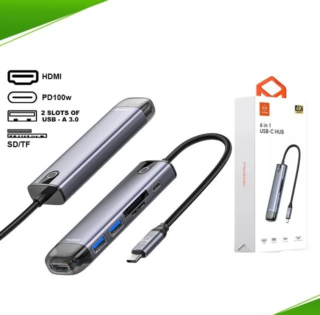 هاب 6 پورت USB-C مک دودو مدل HU_774