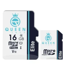 کارت حافظه Micro SDHC کوئین تک مدل Elite V10-433X کلاس 10 استاندارد UHS-l U1 سرعت 65mbps ظرفیت 16 گیگابایت به همراه آداپتور SD
