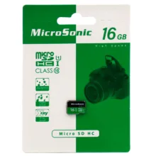 کارت حافظه microSDHC میکروسونیک مدل HC کلاس 10 استاندارد UHS-I U1 سرعت 90MBps ظرفیت 16 گیگابایت