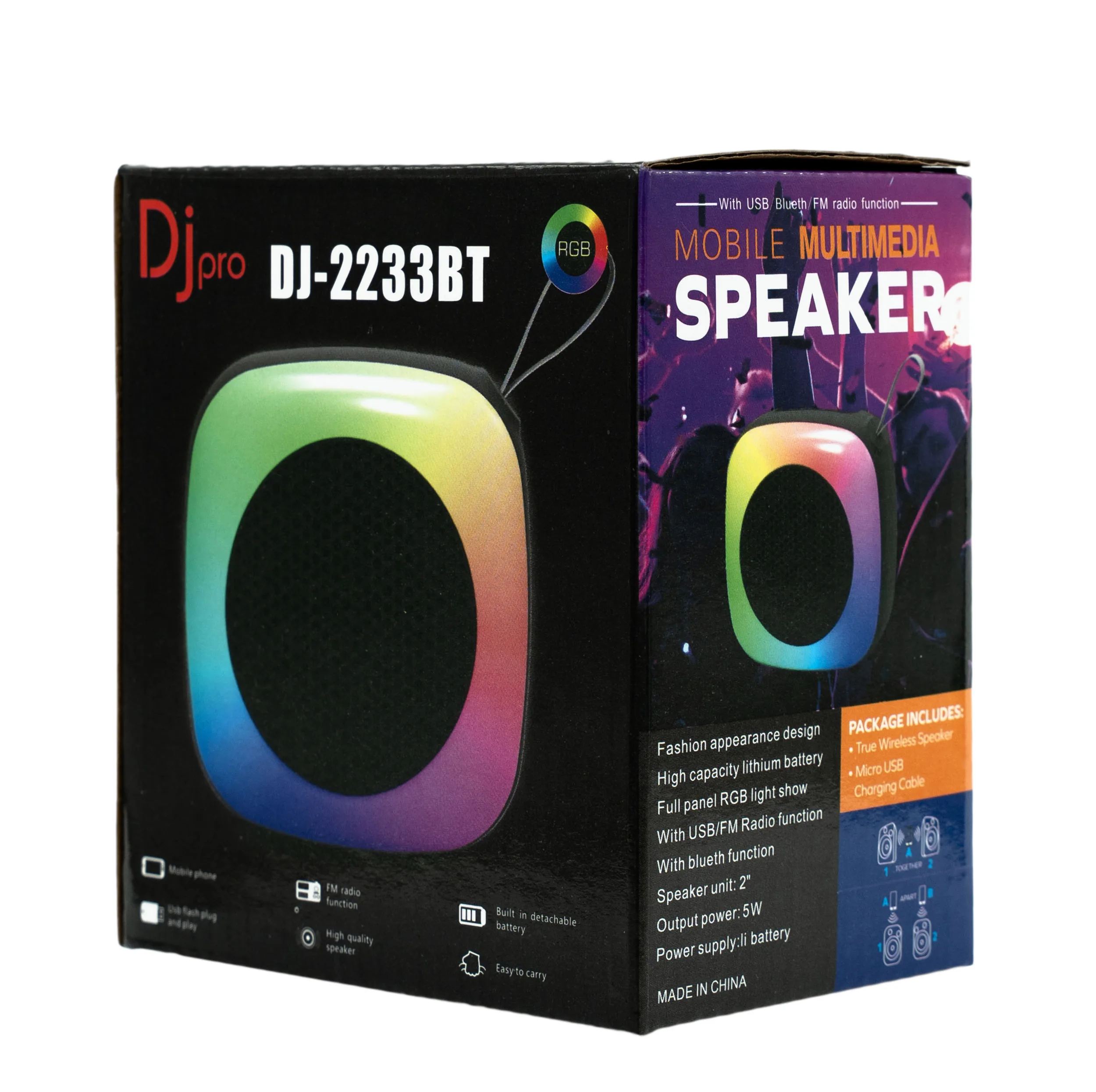 اسپیکر بلوتوثی قابل حمل دی جی پرو مدل dj-2233