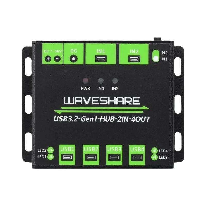 هاب 4 پورت USB 3.2 ویوشیر مدل USB3.2-Gen1-HUB-2IN-4OUT