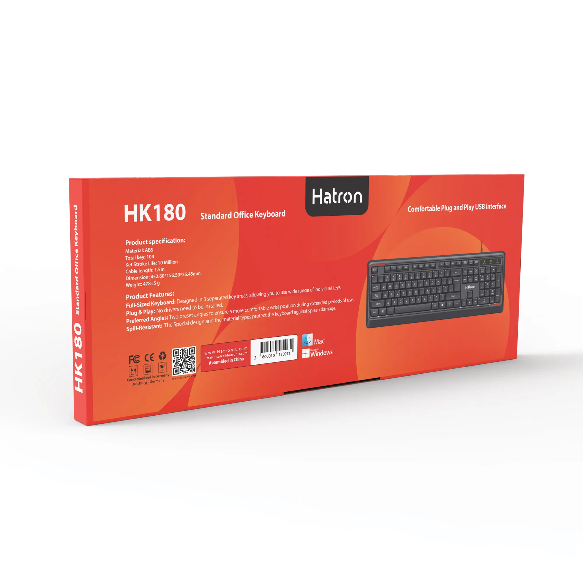 کیبورد هترون مدل HK180