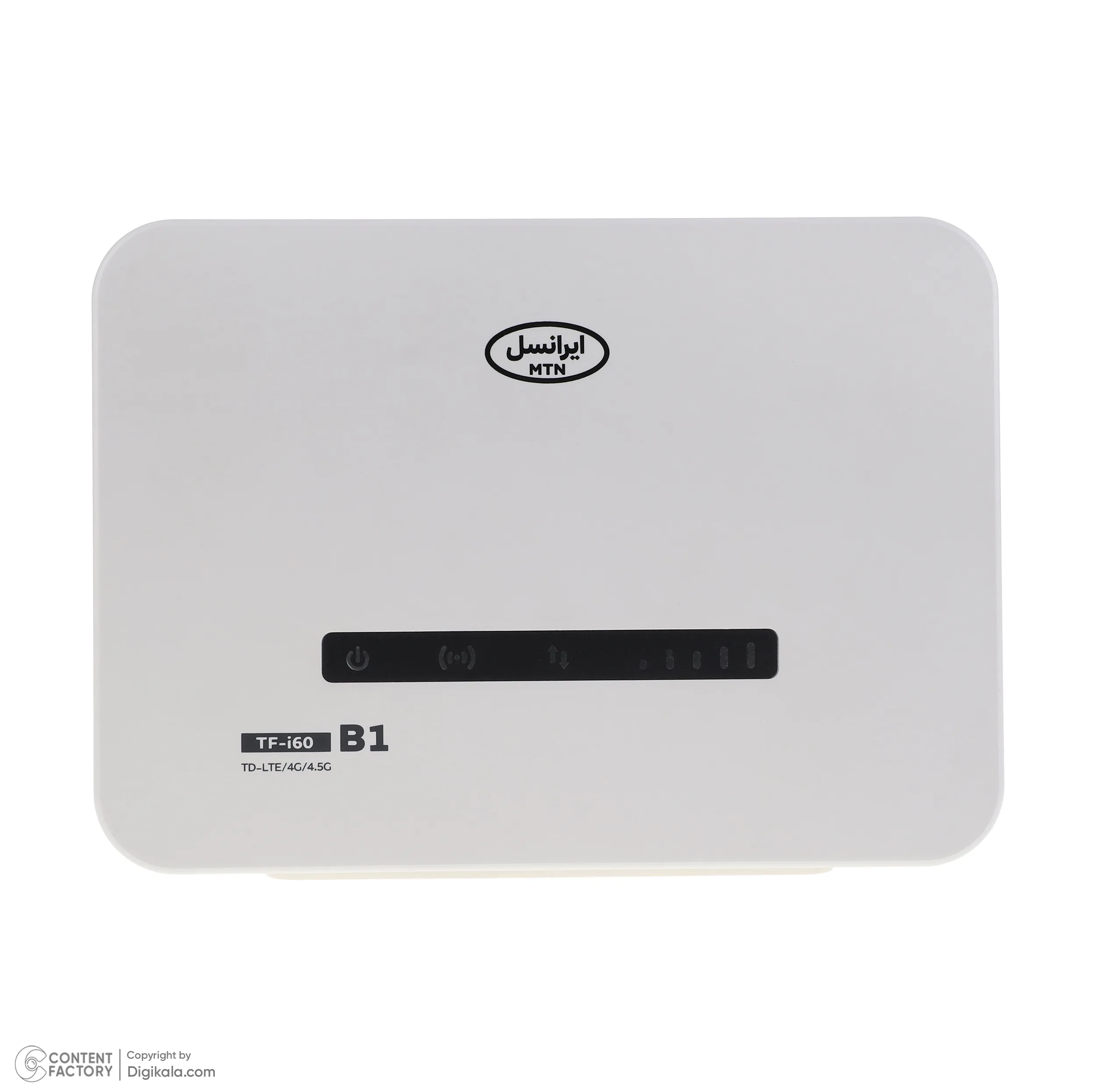 مودم روتر خانگی ایرانسل مدل TF-i60 B1 با پشتیبانی از شبکه نسل 4 ثابت و اینترنت همراه، وای‌فای AC در باند 5 گیگاهرتز، اتصال هم‌زمان 32 کاربر و دو سیم‌کارت FD و TD